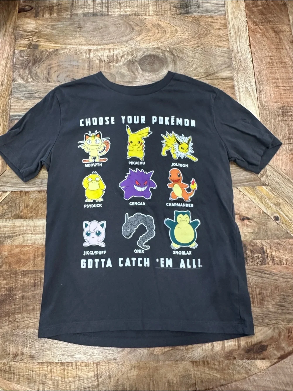 Old Navy Teal & Black Pokémon Graphic Kids Tees